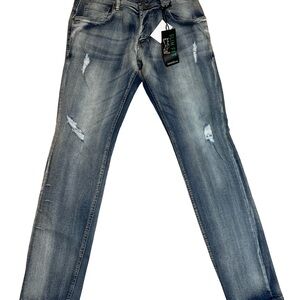 Copper Rivet Jeans Mens 36x34 Slim Fit Distressed